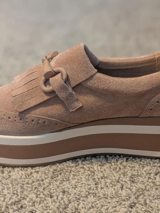 Dolce Vita Sz 9.5 Suede Platform Loafers in Toffee - Picture 3 of 8